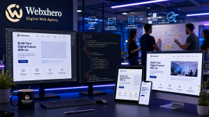 Professional modern website design and development concept showing a responsive business Web Design and Development.
